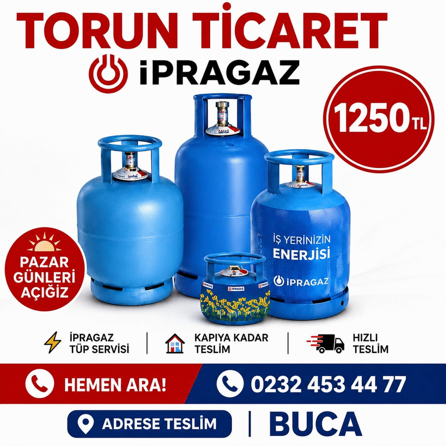Torun Ticaret İpragaz Buca tüp servisi kampanya afişi